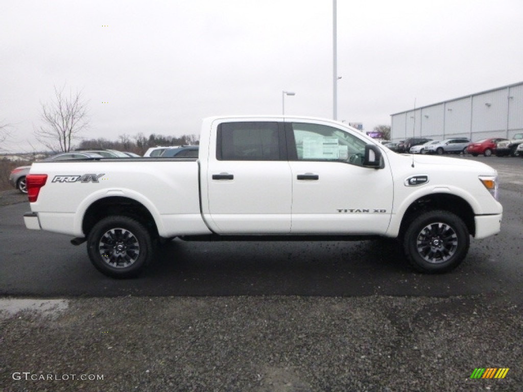 Glacier White 2017 Nissan TITAN XD PRO-4X Crew Cab 4x4 Exterior Photo #118299496