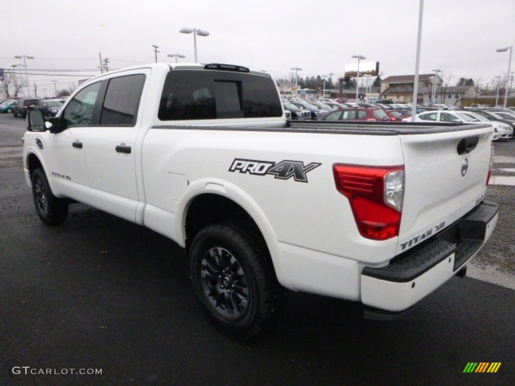 2017 TITAN XD PRO-4X Crew Cab 4x4 - Glacier White / Black photo #10