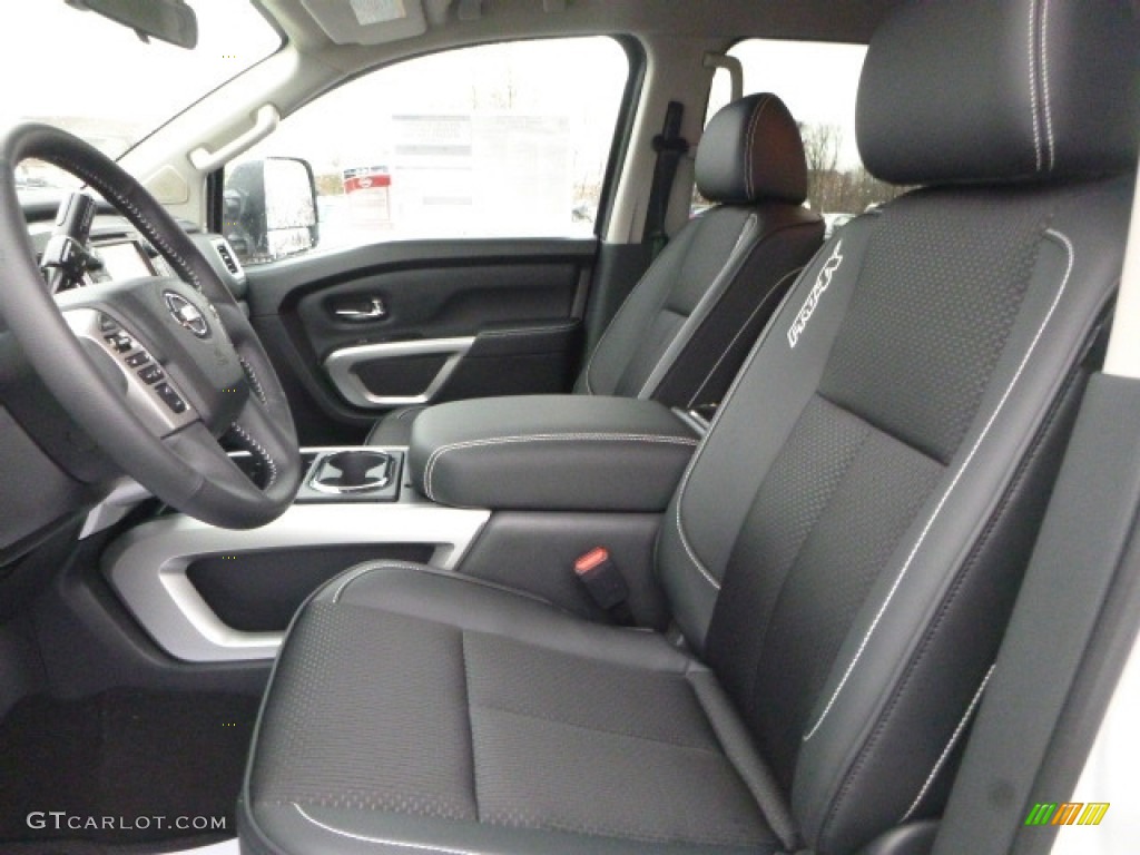 Black Interior 2017 Nissan TITAN XD PRO-4X Crew Cab 4x4 Photo #118299639