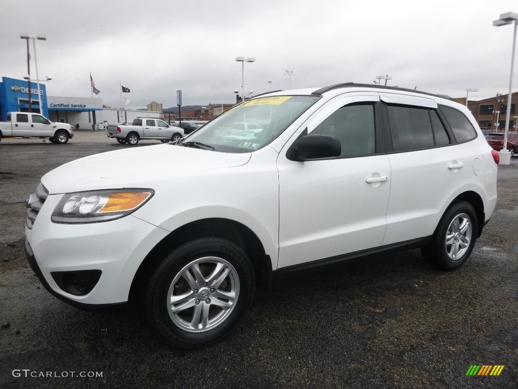 2012 Santa Fe GLS AWD - Glacier White / Gray photo #8