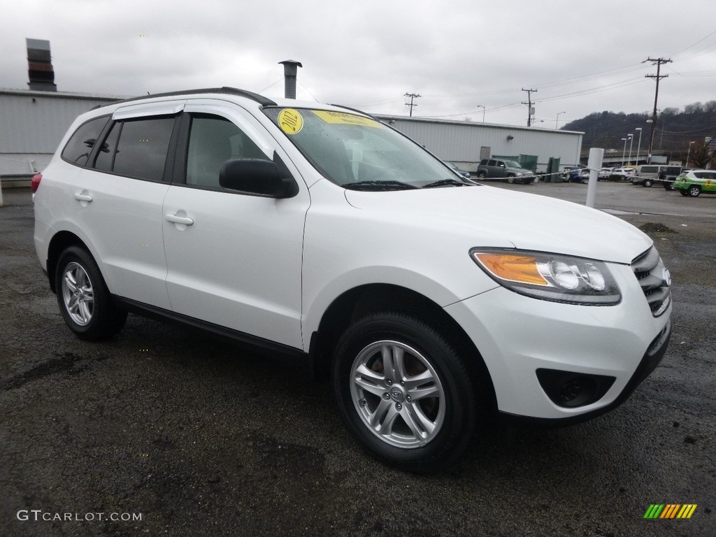 2012 Santa Fe GLS AWD - Glacier White / Gray photo #10