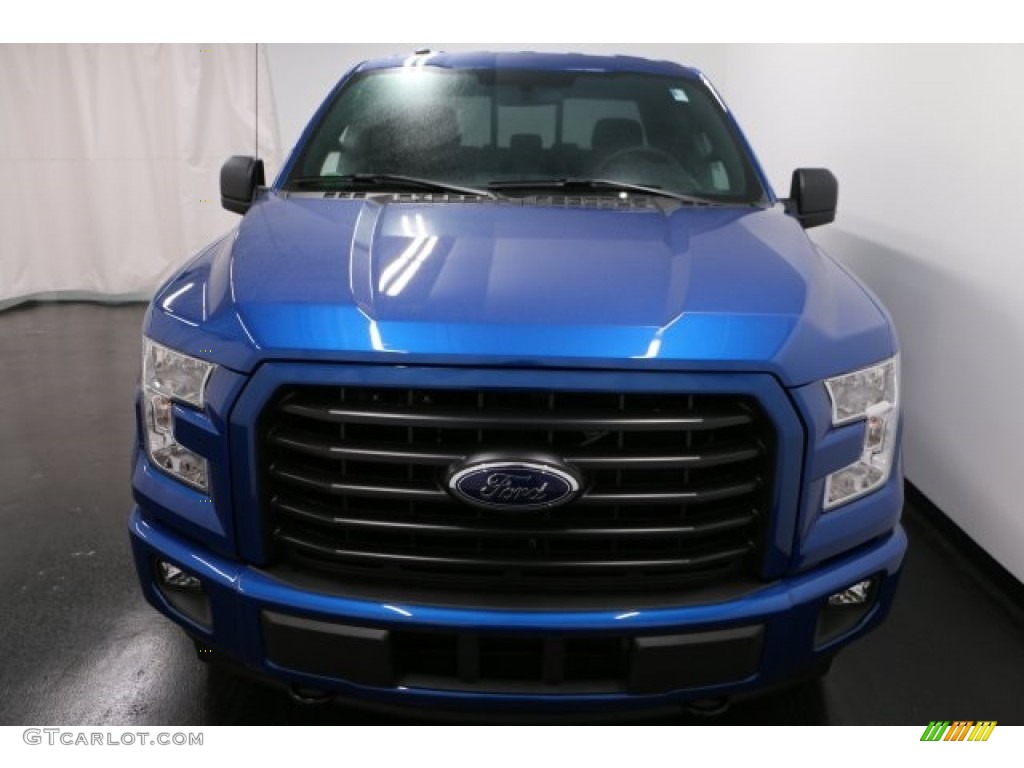 2017 F150 XLT SuperCab 4x4 - Lightning Blue / Black photo #5