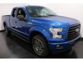 2017 Lightning Blue Ford F150 XLT SuperCab 4x4  photo #6