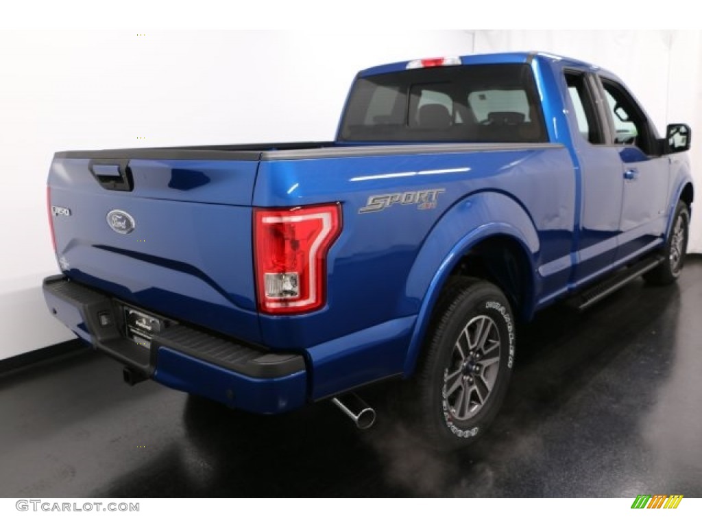 2017 F150 XLT SuperCab 4x4 - Lightning Blue / Black photo #7