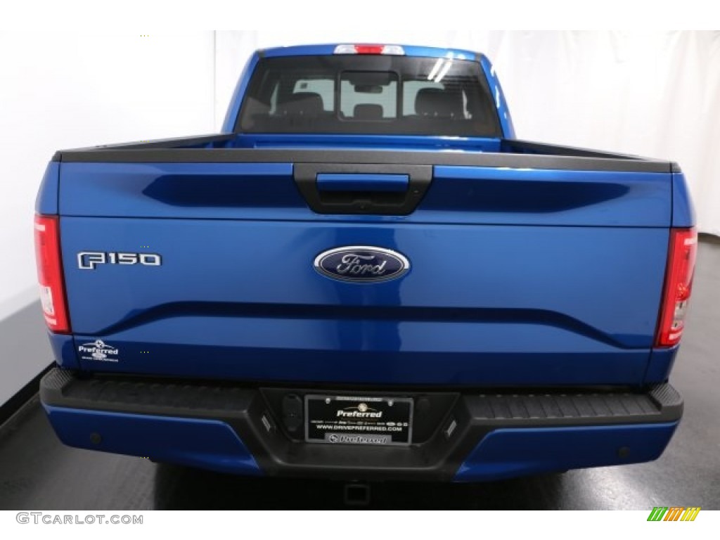 2017 F150 XLT SuperCab 4x4 - Lightning Blue / Black photo #8