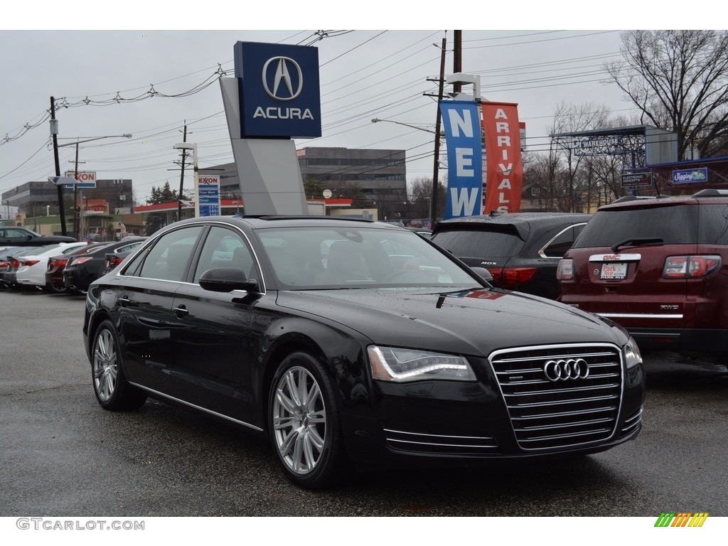 2014 A8 L 3.0T quattro - Brilliant Black / Nougat Brown photo #1