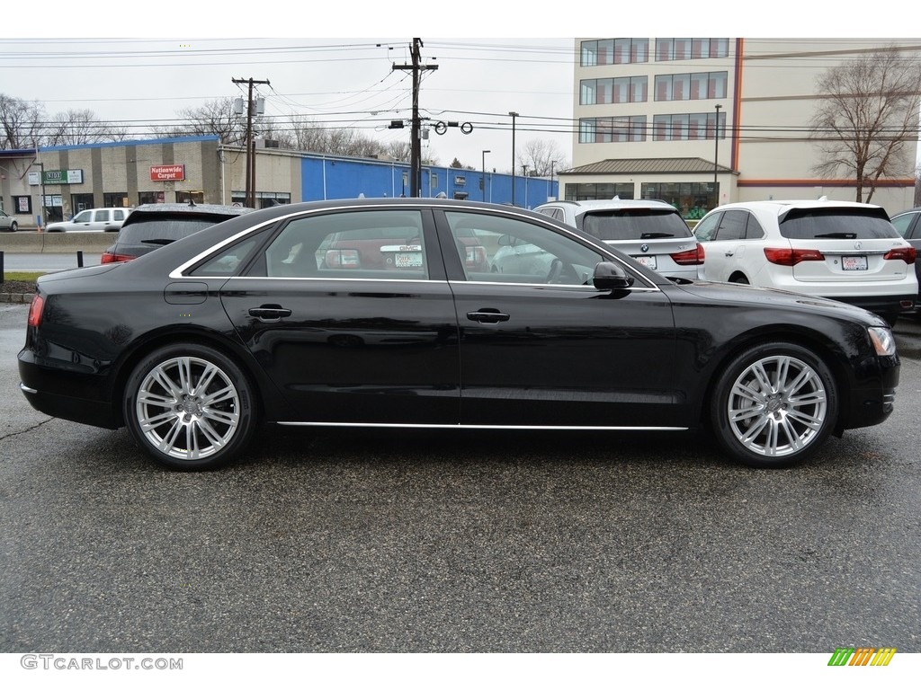 2014 A8 L 3.0T quattro - Brilliant Black / Nougat Brown photo #2