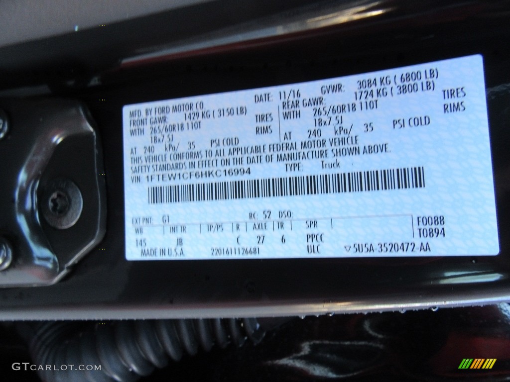 2017 F150 XLT SuperCrew - Shadow Black / Black photo #33