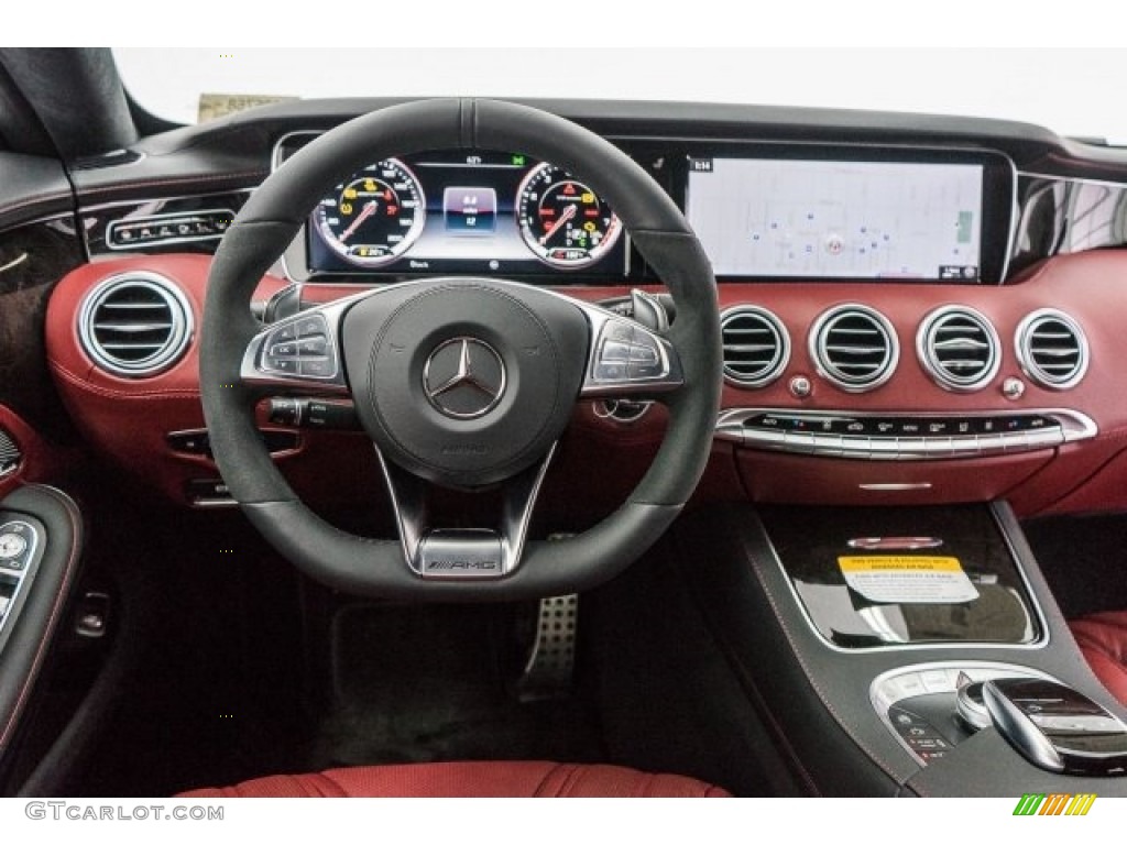 2017 Mercedes-Benz S 63 AMG 4Matic Cabriolet designo Bengal Red/Black Dashboard Photo #118311446