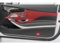 designo Bengal Red/Black 2017 Mercedes-Benz S 63 AMG 4Matic Cabriolet Door Panel