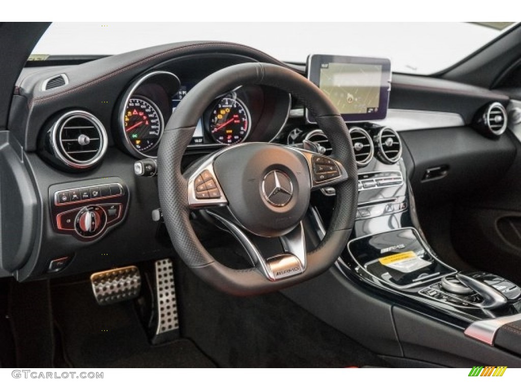 2017 Mercedes-Benz C 63 AMG Cabriolet AMG Black/Red Pepper Dashboard Photo #118311896