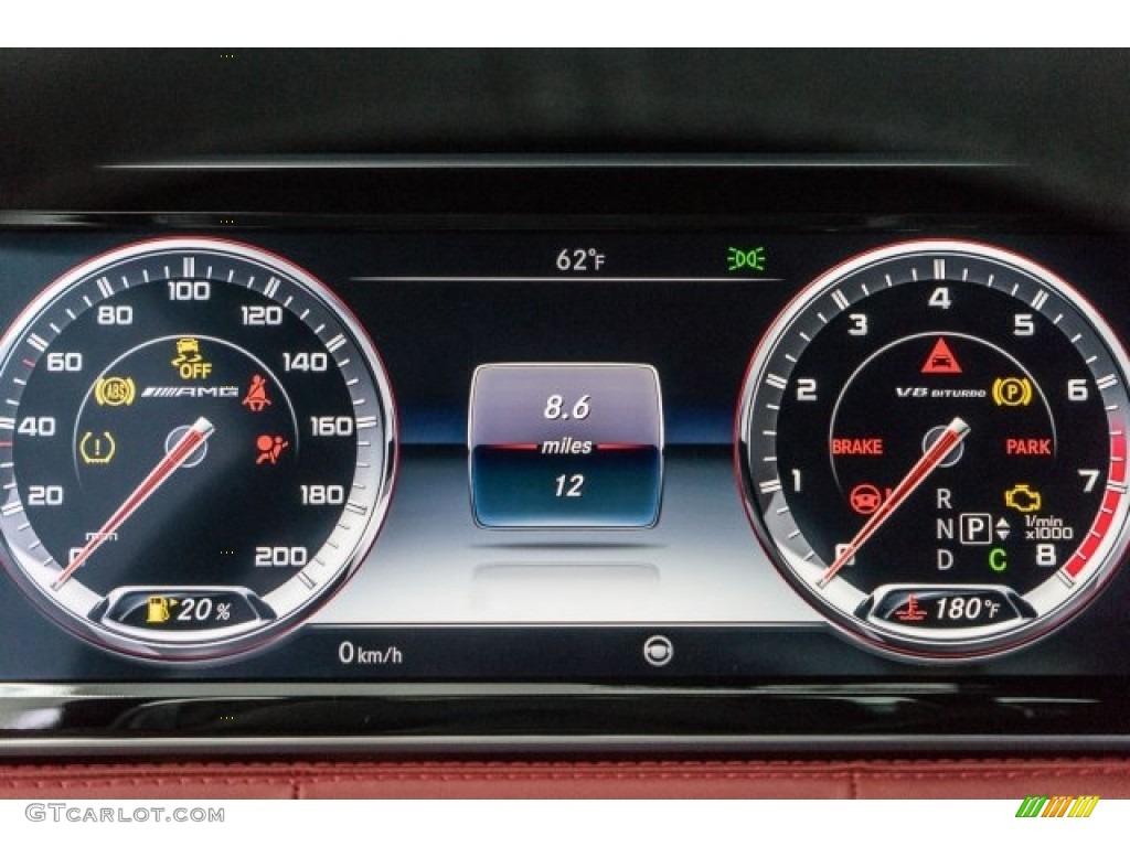 2017 Mercedes-Benz S 63 AMG 4Matic Cabriolet Gauges Photo #118311902