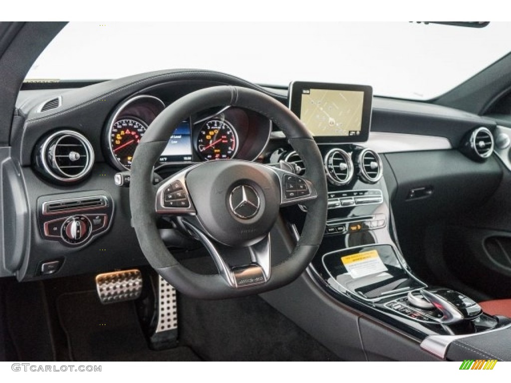 2017 Mercedes-Benz C 43 AMG 4Matic Coupe Cranberry Red/Black Dashboard Photo #118312112