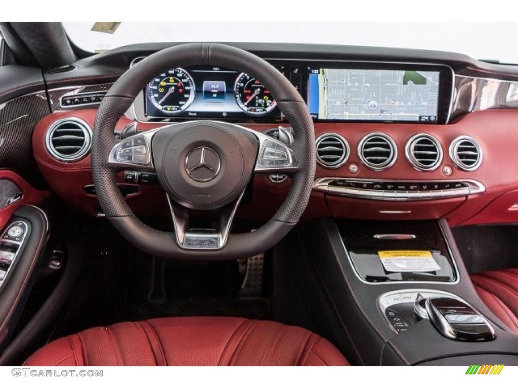2017 Mercedes-Benz S 63 AMG 4Matic Cabriolet designo Bengal Red/Black Dashboard Photo #118312202