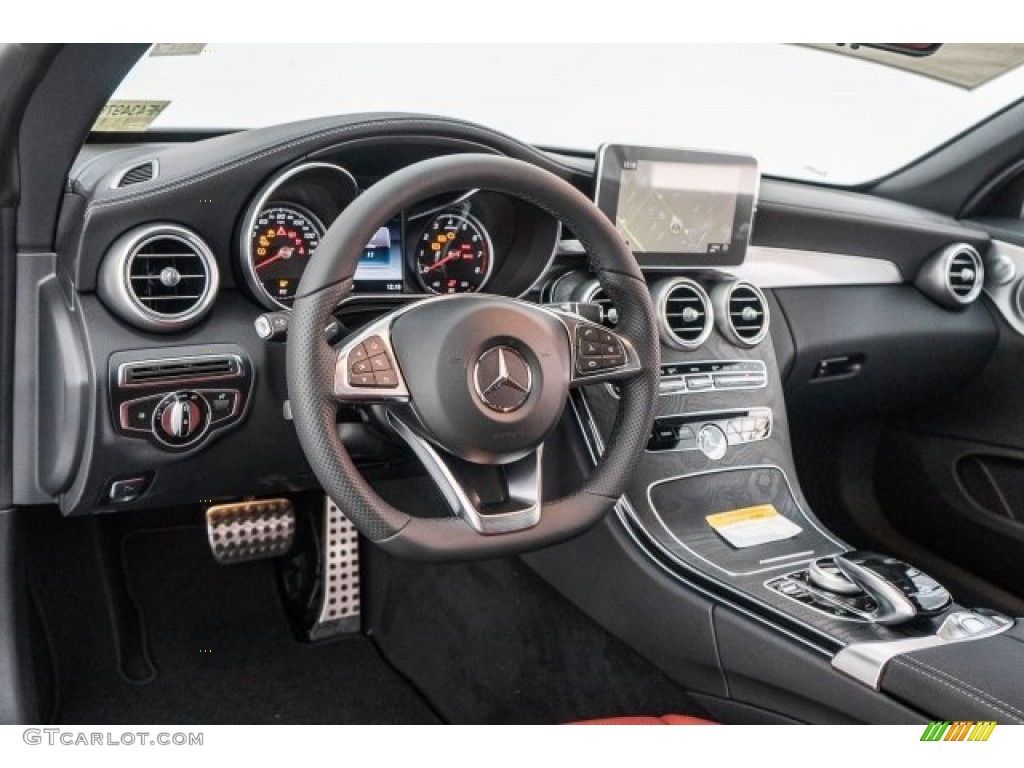 2017 Mercedes-Benz C 300 Cabriolet Cranberry Red/Black Dashboard Photo #118312340