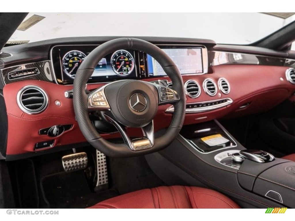 2017 Mercedes-Benz S 63 AMG 4Matic Cabriolet designo Bengal Red/Black Dashboard Photo #118312484