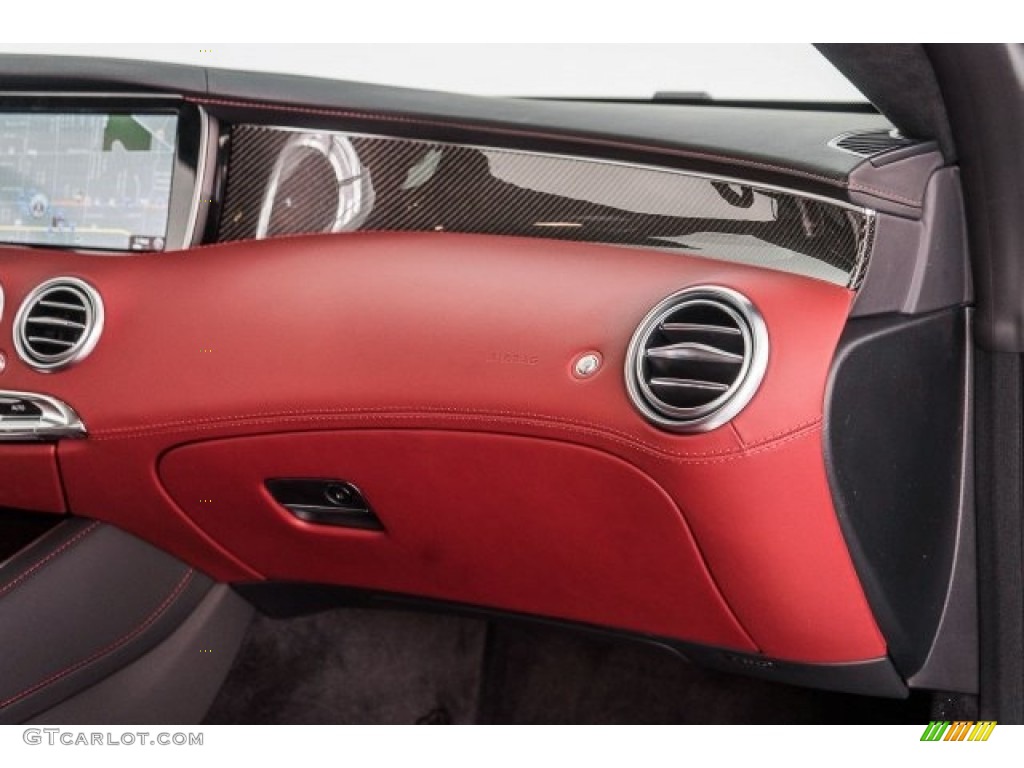 2017 Mercedes-Benz S 63 AMG 4Matic Cabriolet designo Bengal Red/Black Dashboard Photo #118312556