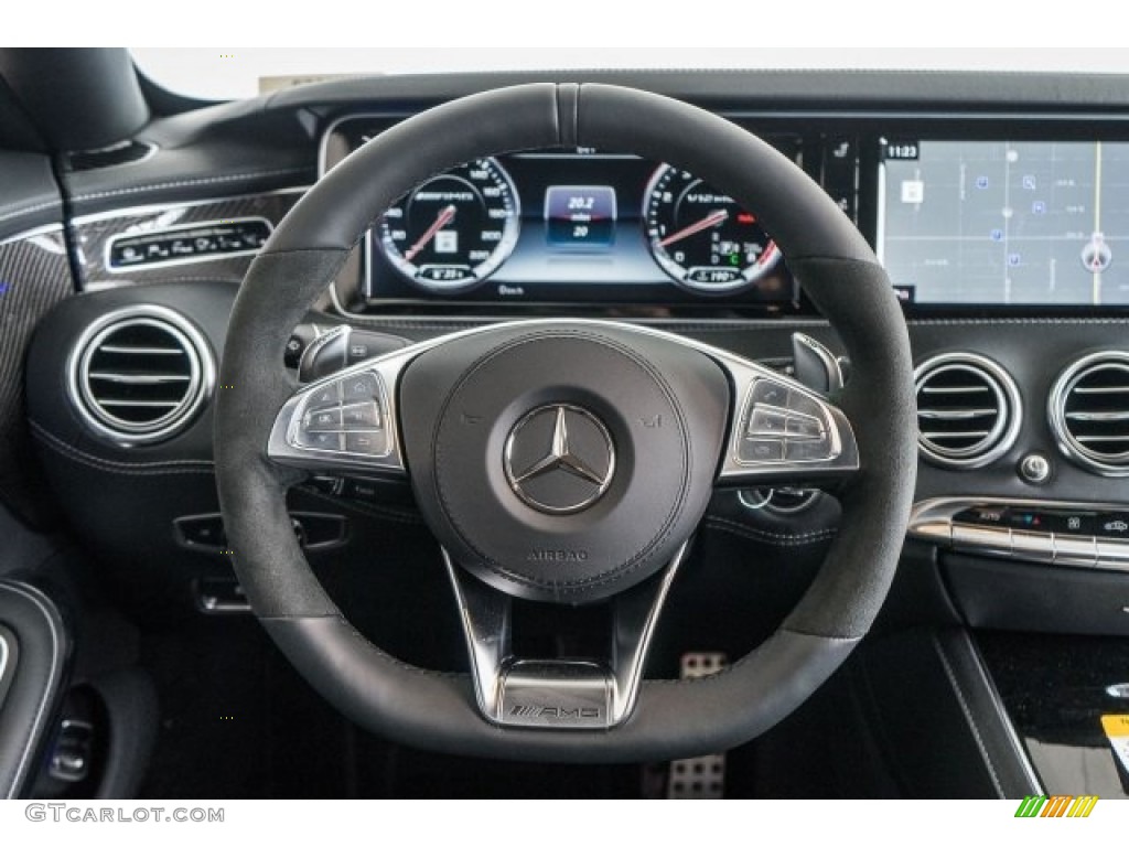 2017 Mercedes-Benz S 65 AMG Cabriolet designo Black Steering Wheel Photo #118313012