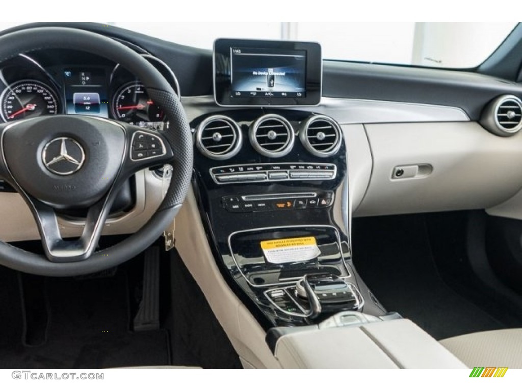 2017 Mercedes-Benz C 300 Cabriolet Crystal Grey/Black Dashboard Photo #118313057