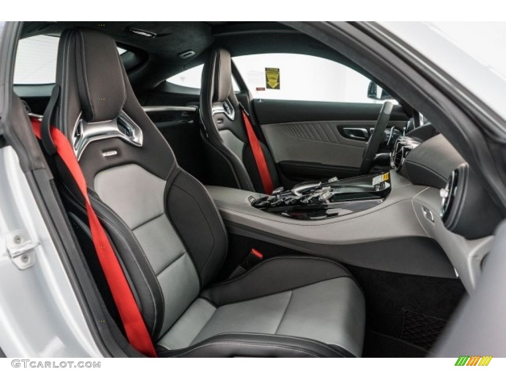 Silver Pearl/Black Interior 2017 Mercedes-Benz AMG GT Coupe Photo #118313357