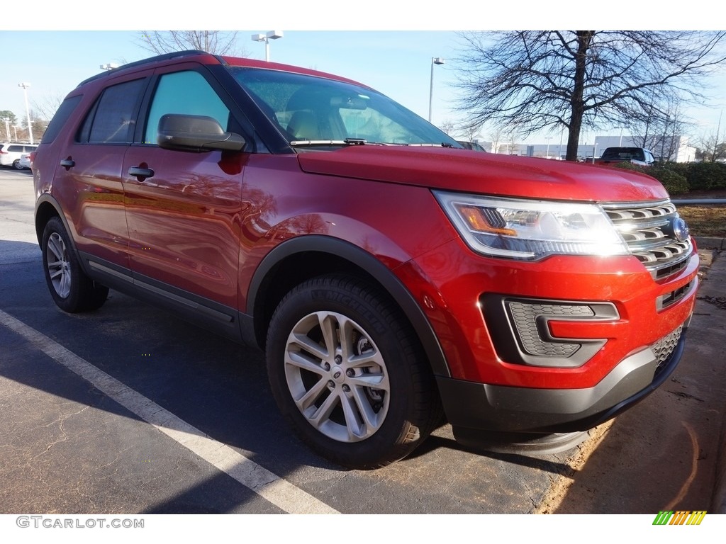 2016 Explorer FWD - Ruby Red Metallic Tri-Coat / Ebony Black photo #4