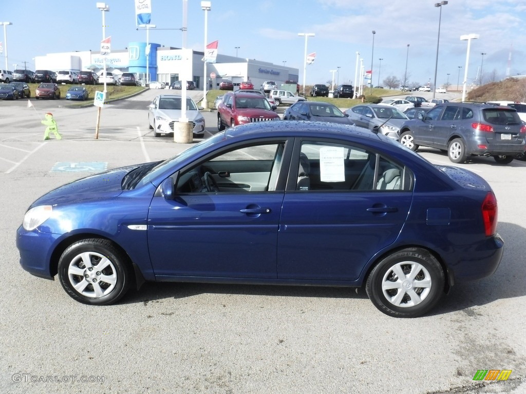 2007 Accent GLS Sedan - Dark Sapphire Blue / Gray photo #5