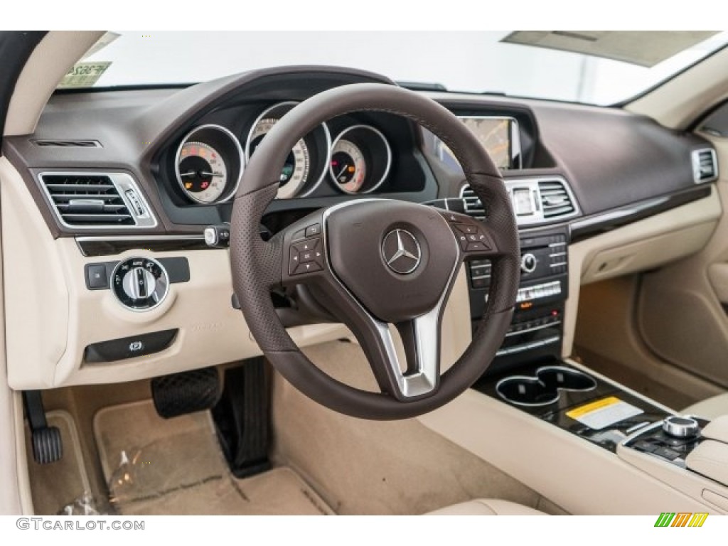 2017 Mercedes-Benz E 400 Cabriolet Silk Beige/Espresso Brown Dashboard Photo #118314365
