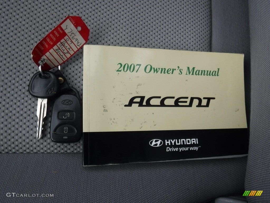 2007 Accent GLS Sedan - Dark Sapphire Blue / Gray photo #18