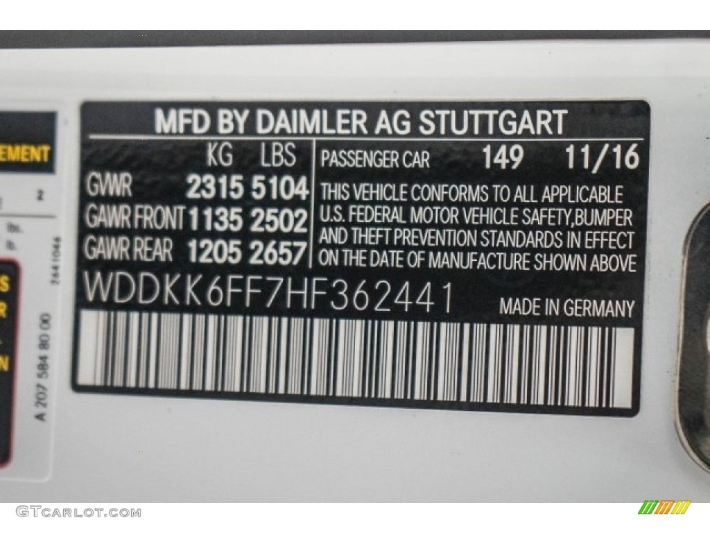 2017 Mercedes-Benz E 400 Cabriolet Parts Photos