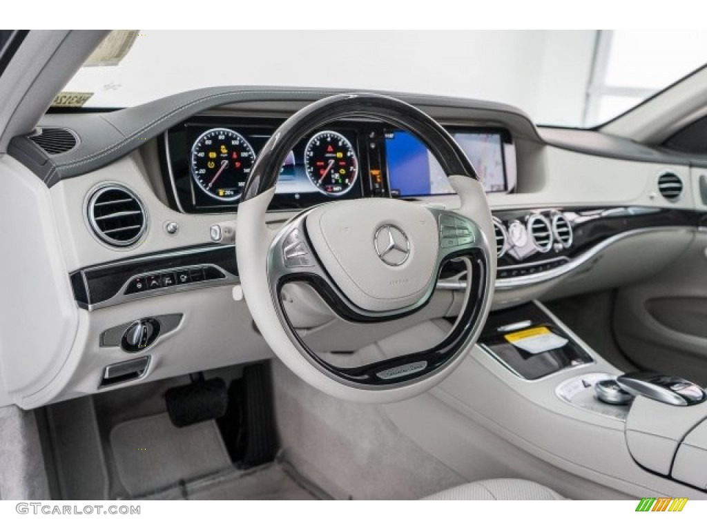 2017 Mercedes-Benz S 550 Sedan Crystal Grey/Seashell Grey Dashboard Photo #118315553