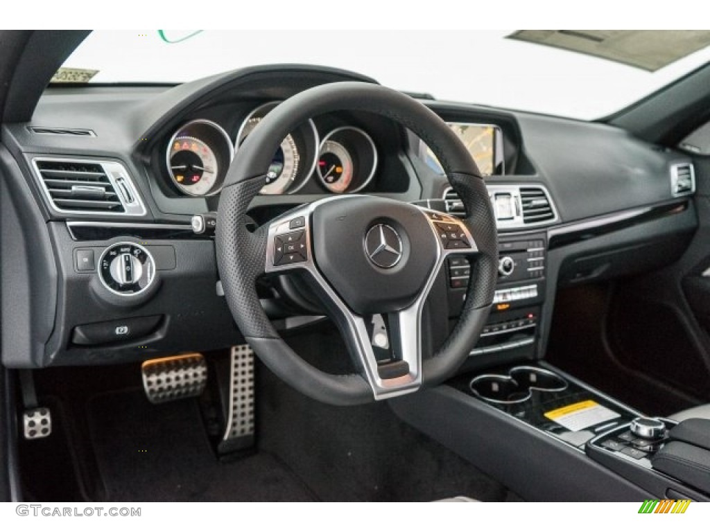 2017 Mercedes-Benz E 400 Cabriolet Crystal Grey/Black Dashboard Photo #118315703