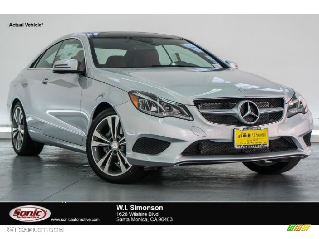 2017 E 400 Coupe - Iridium Silver Metallic / Red/Black photo #1