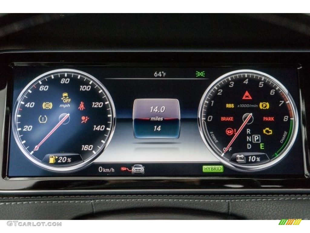 2017 Mercedes-Benz S 550e Plug-In Hybrid Gauges Photo #118316225