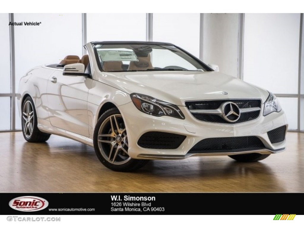 2017 E 400 Cabriolet - Polar White / Natural Beige/Black photo #1