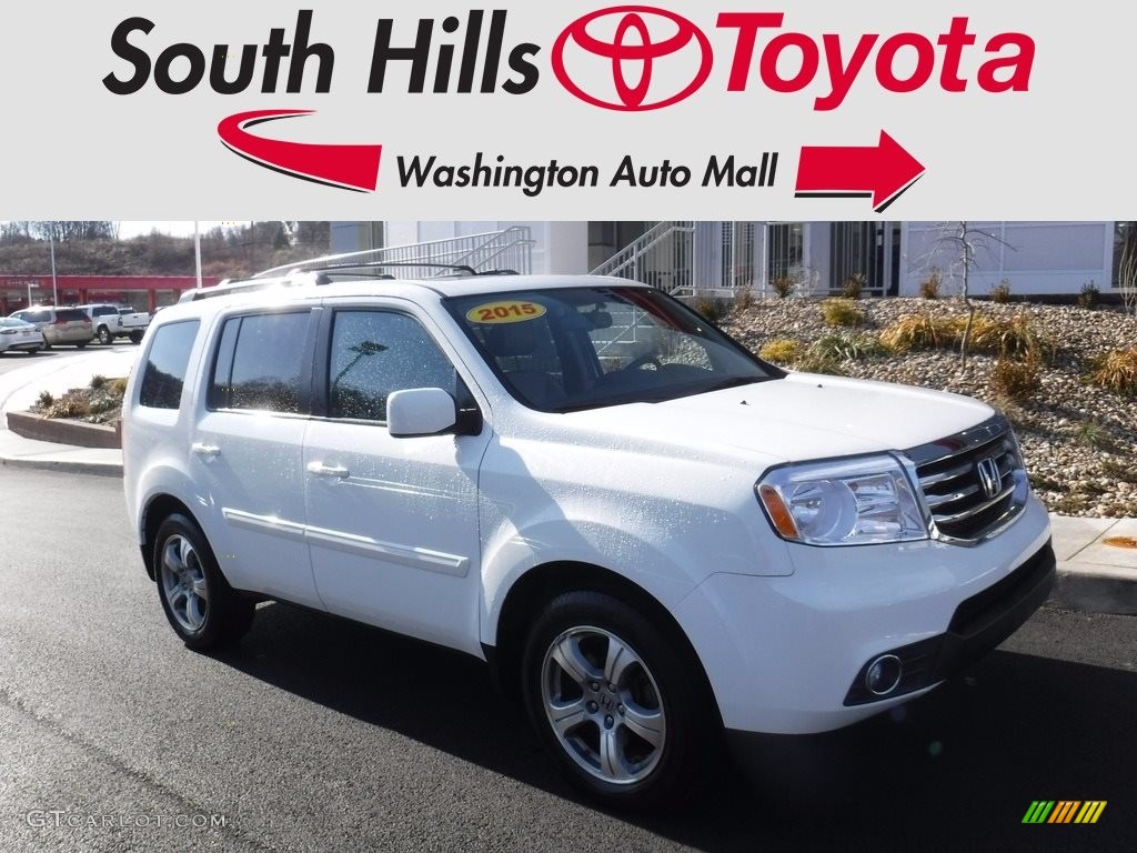 2015 Pilot EX-L 4WD - Taffeta White / Gray photo #1