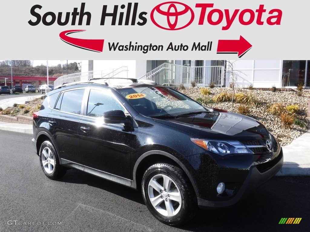 2014 RAV4 XLE AWD - Black / Black photo #1