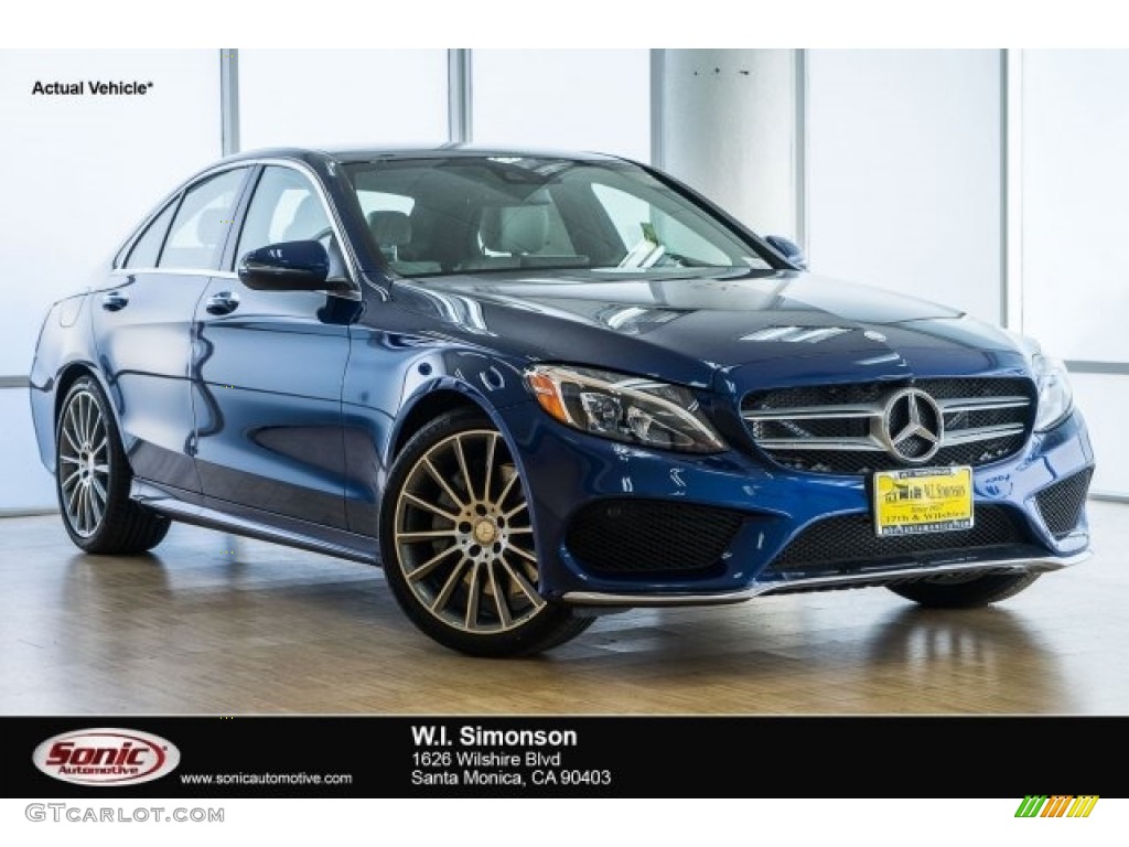 2017 C 300 Sedan - Brilliant Blue Metallic / Crystal Grey/Black photo #1