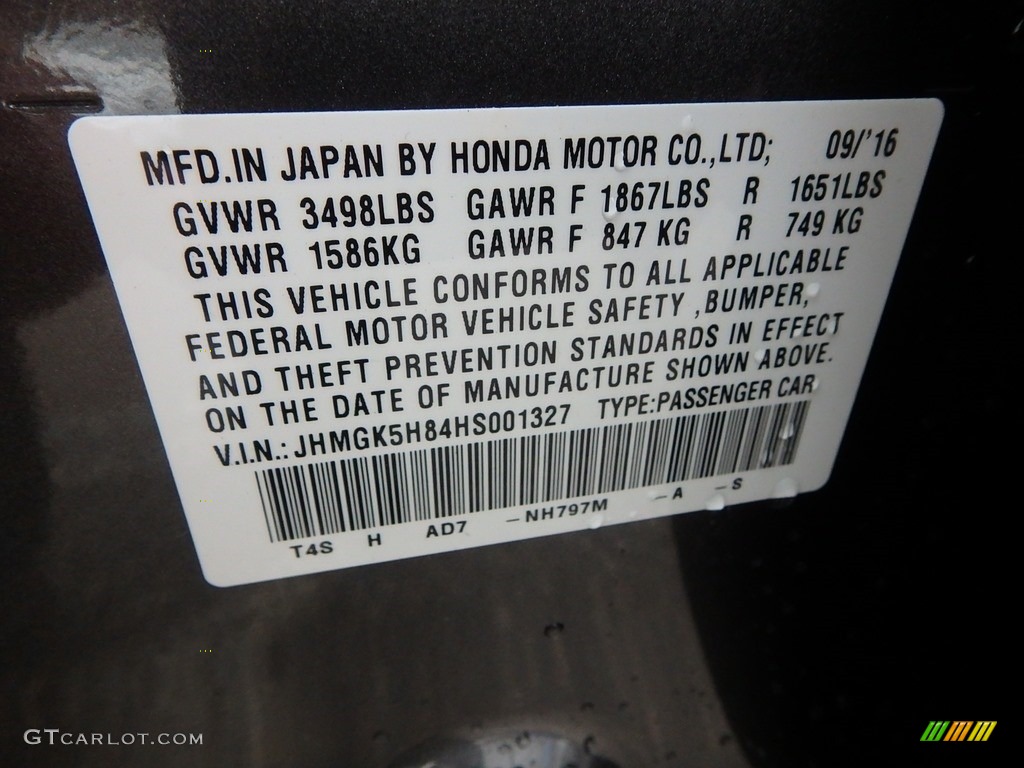 2017 Fit Color Code NH797M for Modern Steel Metallic Photo #118318982