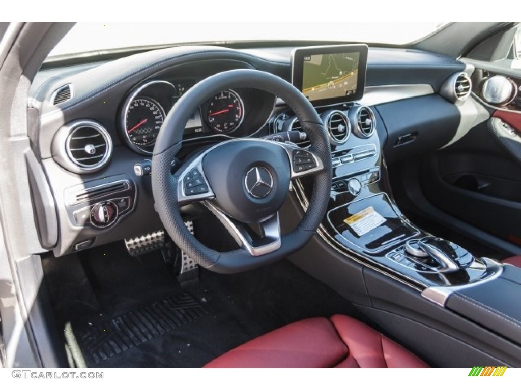 2017 Mercedes-Benz C 43 AMG 4Matic Sedan Cranberry Red/Black Dashboard Photo #118322480