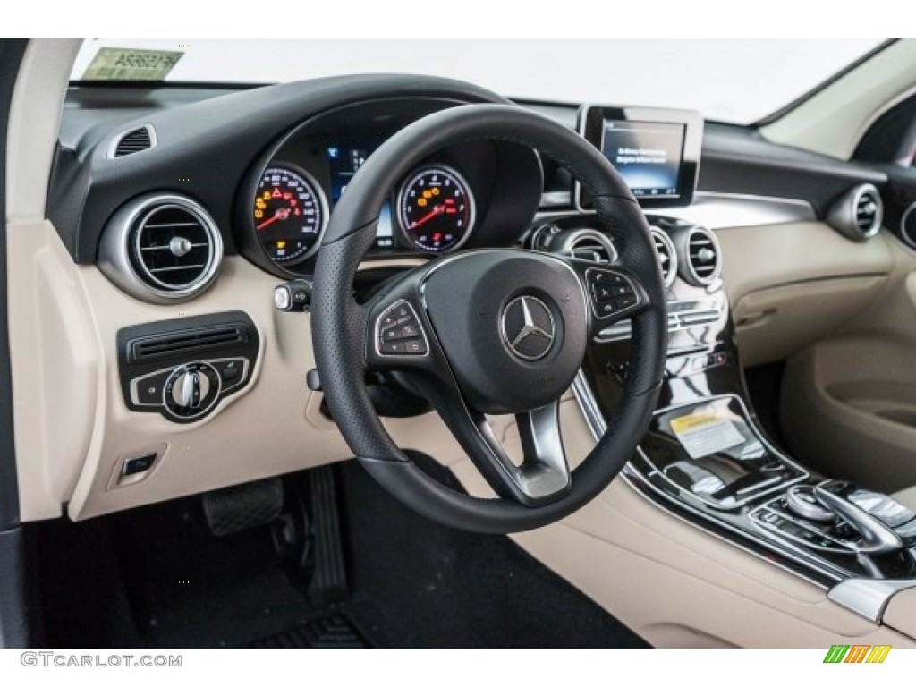 2017 Mercedes-Benz GLC 300 4Matic Silk Beige/Black Dashboard Photo #118322606