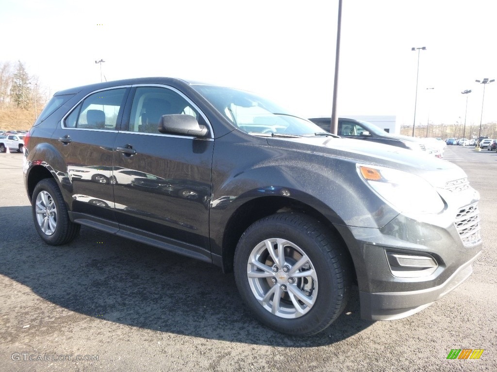 2017 Equinox LS AWD - Nightfall Gray Metallic / Jet Black photo #3