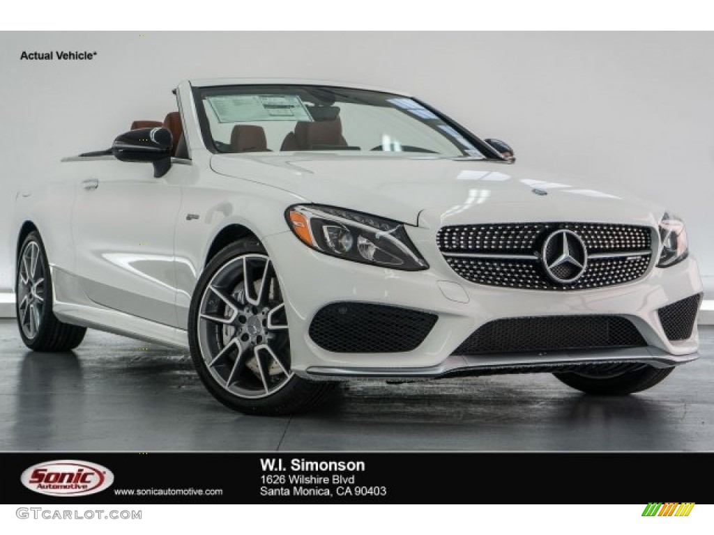 2017 C 43 AMG 4Matic Cabriolet - Polar White / Saddle Brown/Black photo #1