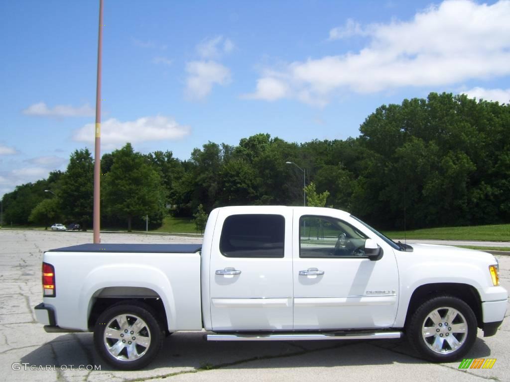 2008 Sierra 1500 Denali Crew Cab AWD - Polar White / Cocoa/Light Cashmere photo #1