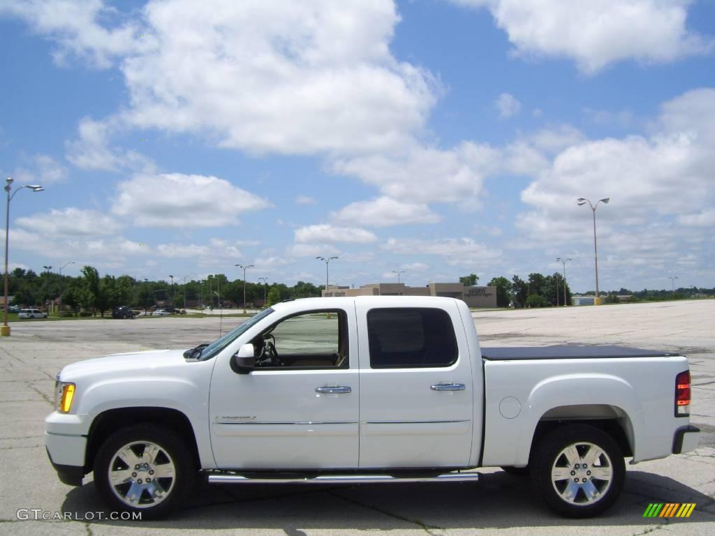 2008 Sierra 1500 Denali Crew Cab AWD - Polar White / Cocoa/Light Cashmere photo #5