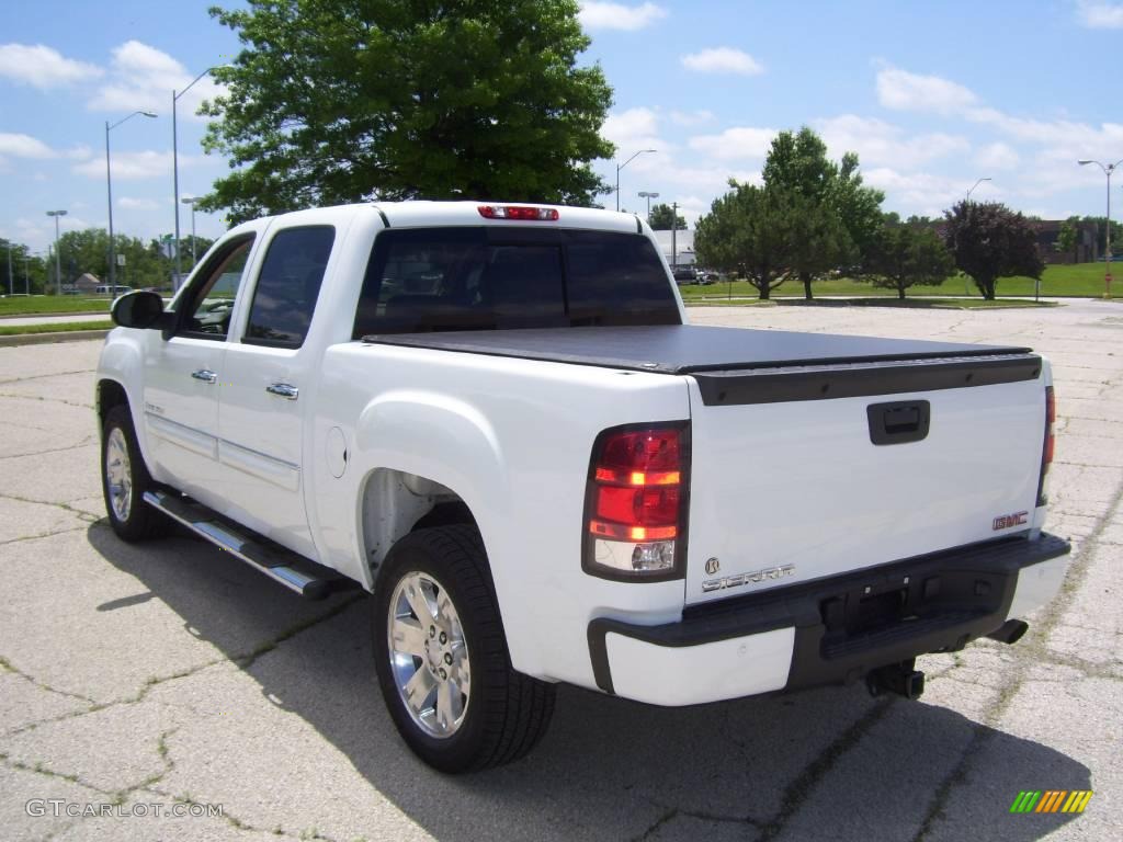 2008 Sierra 1500 Denali Crew Cab AWD - Polar White / Cocoa/Light Cashmere photo #6