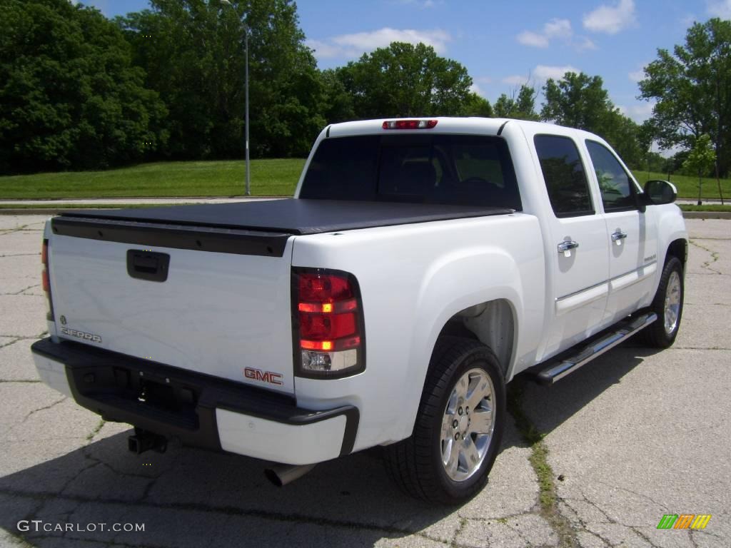 2008 Sierra 1500 Denali Crew Cab AWD - Polar White / Cocoa/Light Cashmere photo #8