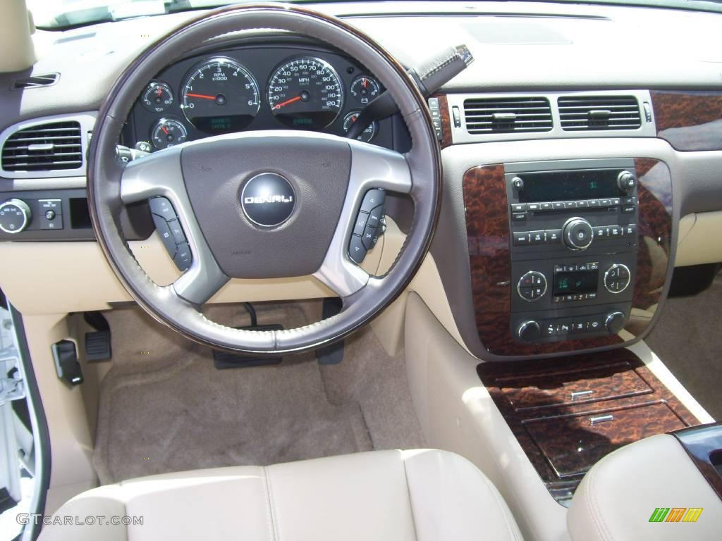 2008 Sierra 1500 Denali Crew Cab AWD - Polar White / Cocoa/Light Cashmere photo #13