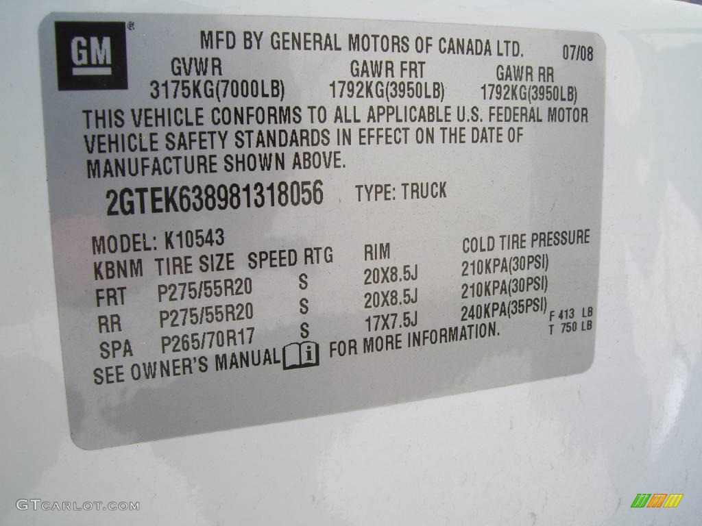 2008 Sierra 1500 Denali Crew Cab AWD - Polar White / Cocoa/Light Cashmere photo #14