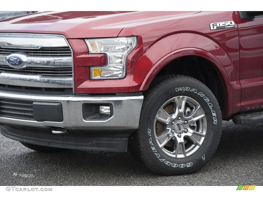 2017 F150 Lariat SuperCab 4x4 - Ruby Red / Black photo #2