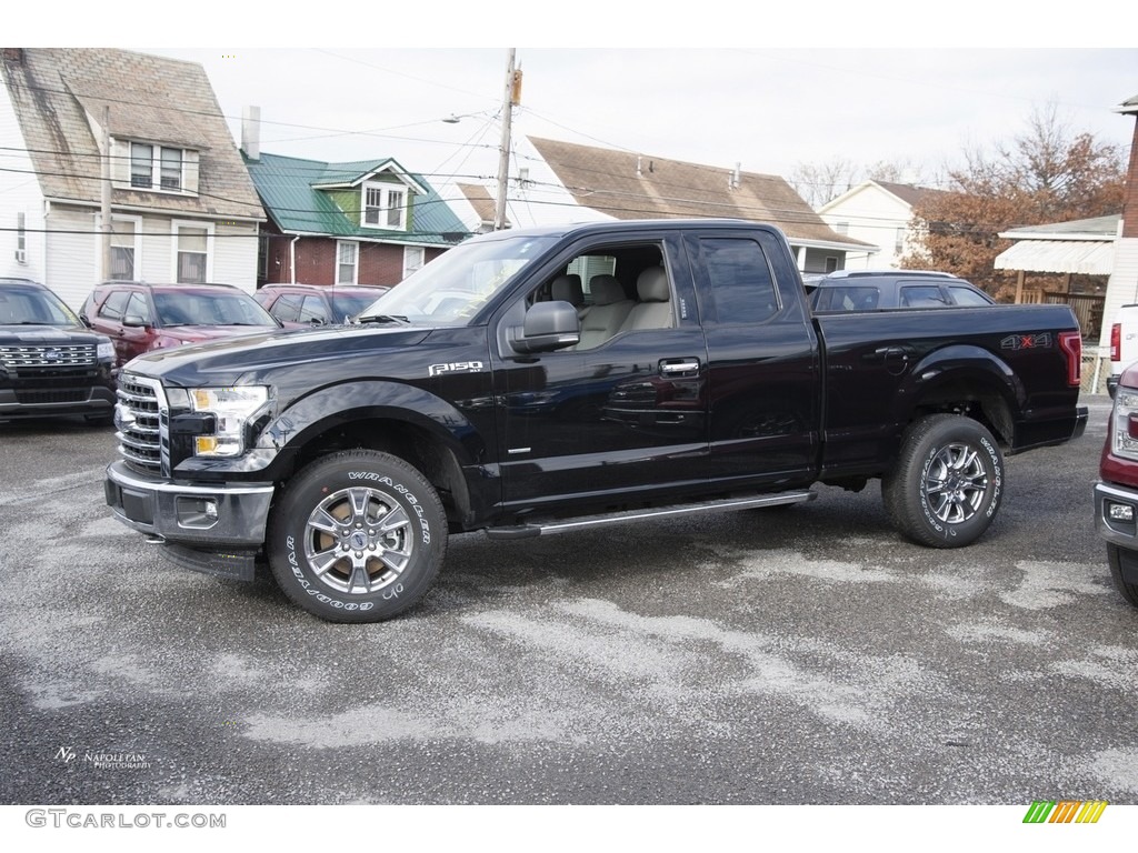 2017 F150 XLT SuperCab 4x4 - Shadow Black / Earth Gray photo #1